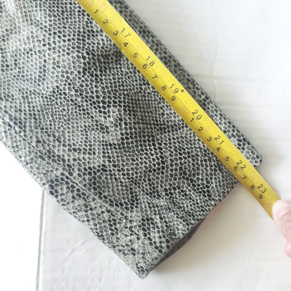 Rizal Snakeskin Leather Full Zip Career Blazer Made in France Office Jacket Sz L - Picture 10 of 12